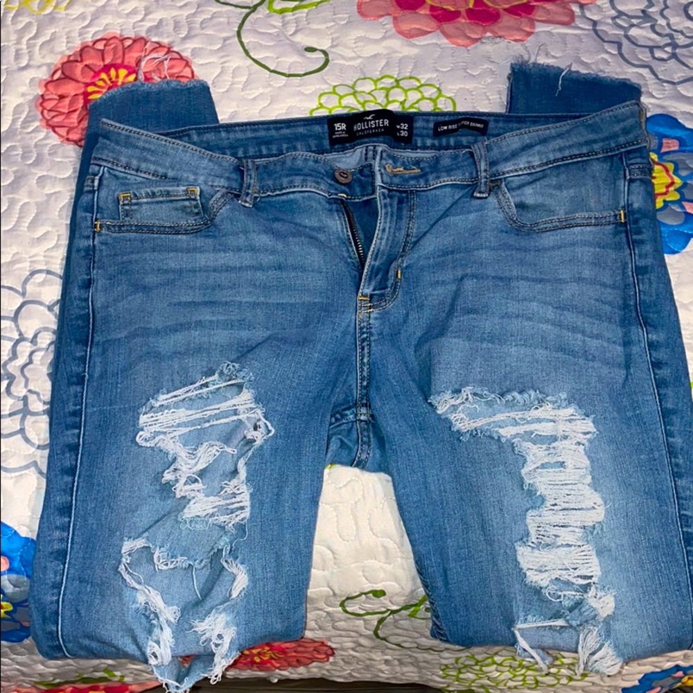 ripped hollister jeans